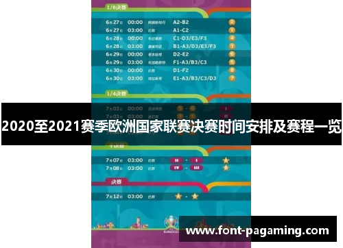 2020至2021赛季欧洲国家联赛决赛时间安排及赛程一览