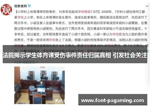 法院揭示学生体育课受伤事件责任归属真相 引发社会关注